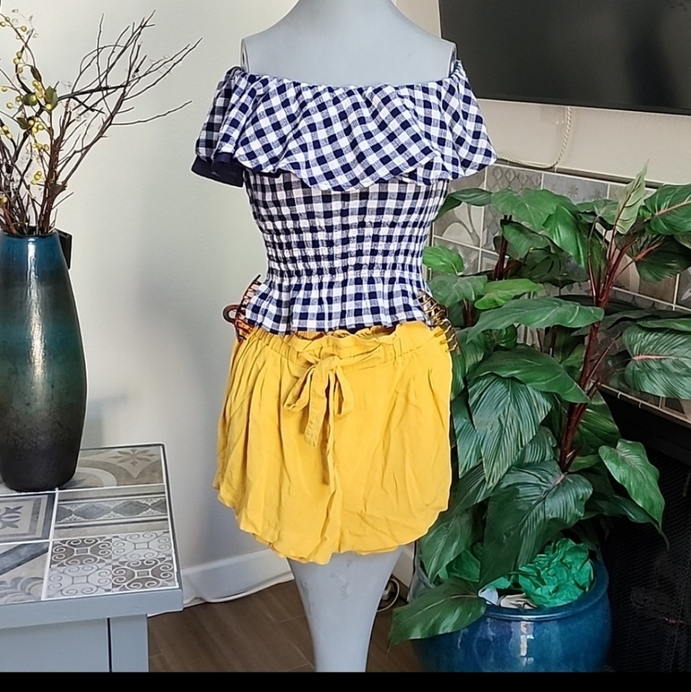 Mustard yellow shorts